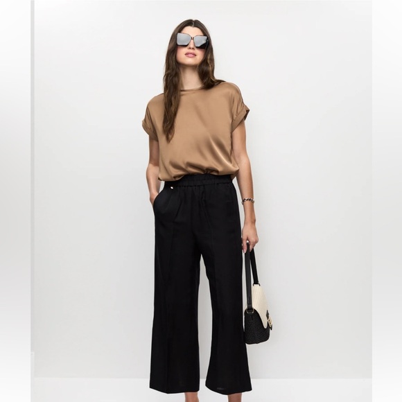 Pull-On Linen-Blend Culotte Pants 12 - Picture 7 of 10